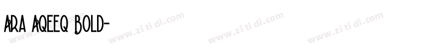 Ara Aqeeq Bold字体转换